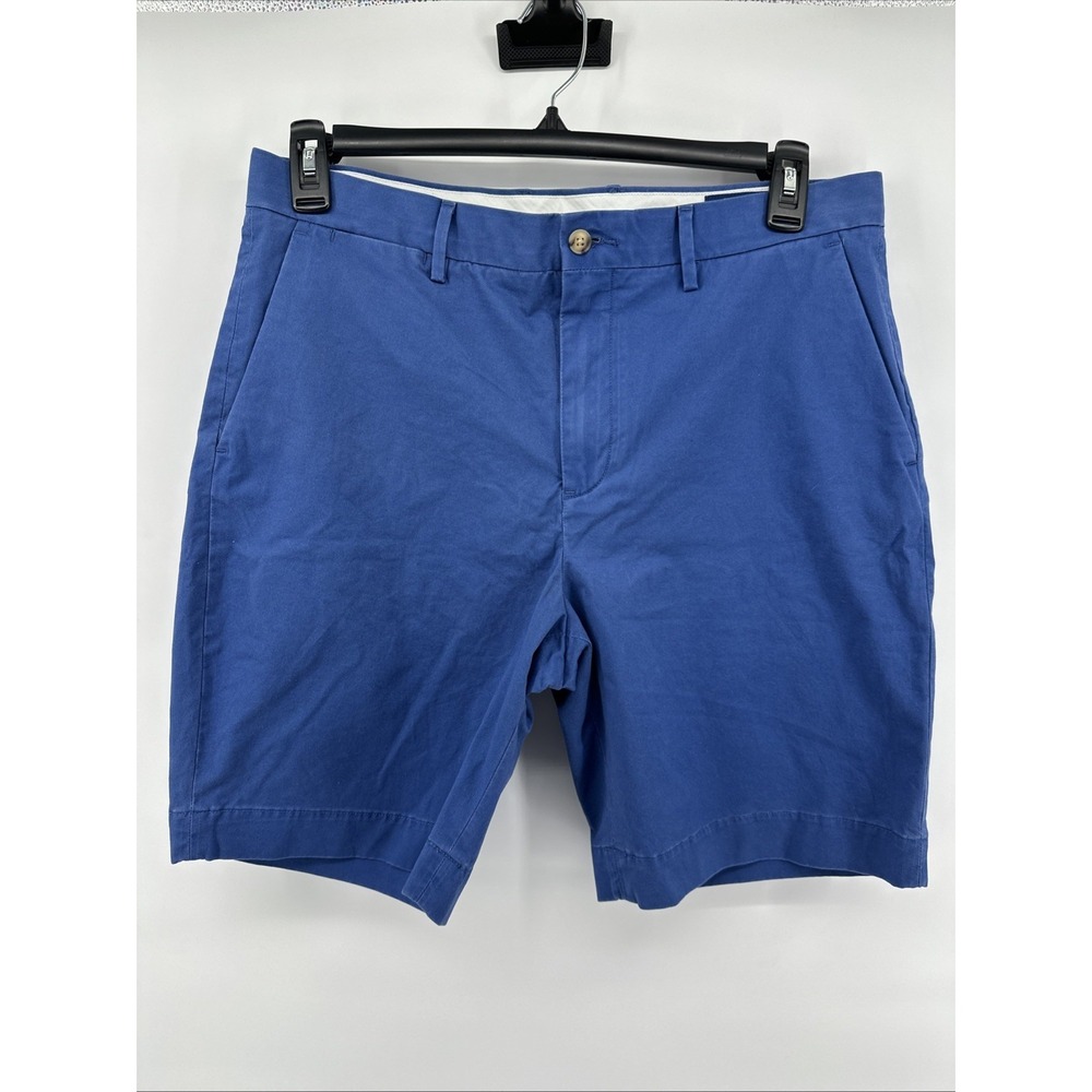 Polo Ralph Lauren Chino Shorts Mens 33 Blue Stretch Classic Fit Cotton Twill